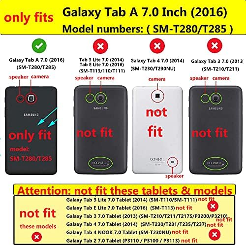 UUcovers Kılıf Samsung Galaxy Tab için Bir 7.0 (SM-T280/T285), akıllı PU Deri Standı Folio Darbeye Kapak Kart