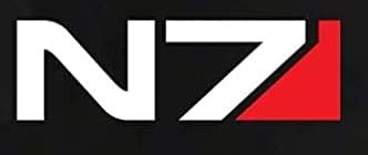 Mass Effect - N7-Vinil yapışkan / Oyun / Araba / Gövde / Motosiklet / Tablet / Herhangi Bir Pürüzsüz Yüzey (Beyaz)