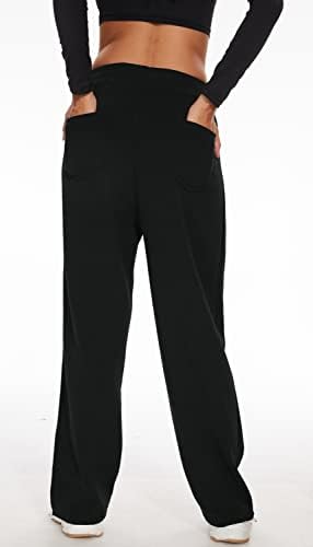Kadın Geniş Bacak cepli pantolon Rahat Sweatpants Elastik Bel İpli Rahat Salon Dökümlü Pantolon