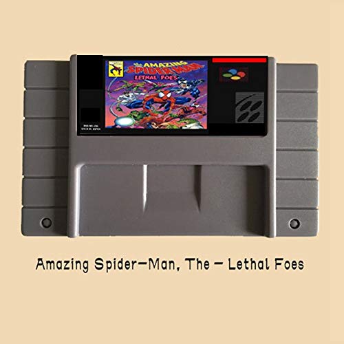 ROMGame İnanılmaz Örümcek Adam Ölümcül Düşmanları 16 Bit Büyük Gri Oyun Kartı Abd Ntsc Oyun Oyuncu