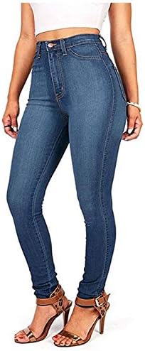 LARIAU Yüksek Belli Kot Kadınlar ıçin Polyester Düğme Günlük Kadın Y2K Yırtık Kot Pantolon Pantolon