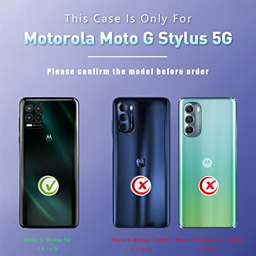 KACHEN Motorola G Stylus 5G 2021 Durumda, Sihirli Kelebek Cüzdan Kılıf PU açılır deri kılıf El Kayışı ile, kredi Kartı