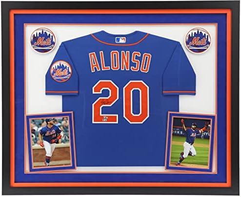 Pete Alonso New York Mets Lüks Çerçeveli İmzalı Nike Mavi Otantik Forma-İmzalı MLB Formaları