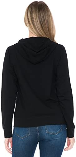 AH JOEAH kadın Hoodie Ceket-Tam Zip Up Slim Fit Kapşonlu Üst Hafif Streç Aktif Yoga Egzersiz Kazak Kazak