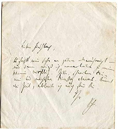 BESTECİ Robert Schumann imzalı ve atlı imza mektubu