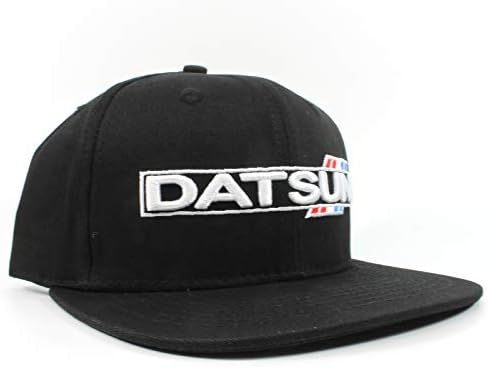 Rotary13B1 Datsun Beyzbol Şapkası Siyah / Şapka Tarzı C Düz Kenarlı