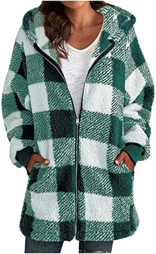 Genç Kız Ceket Salonu fermuarlı ceketler Hoodies Shacket Kıyafet Ekose Termal Hood ile Sonbahar Kış Ceket KS