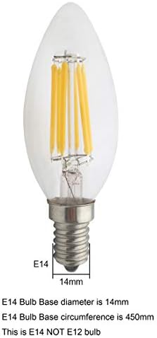 JCKıng (8 paket AC 110 V-130 V 6 W E14 kısılabilir LED filaman Ampuller Mum LED ışık ampul, LED Vintage antik avize