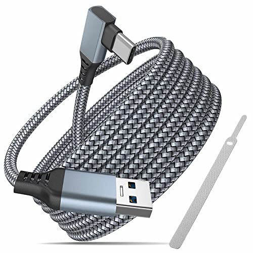BSTKEECL Naylon Örgülü Bağlantı Kablosu 20FT için Uyumlu Oculus Görev / Meta Görev 2 ve PC / Buhar VR Bağlantı Kablosu-USB