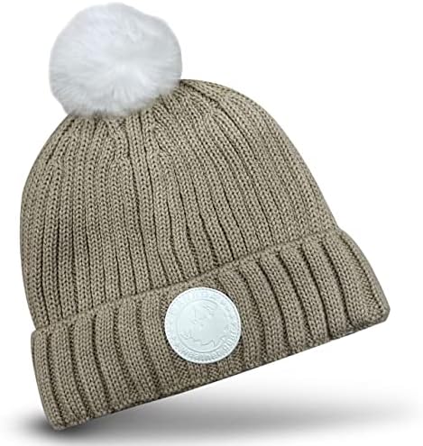 KANADA HAVA DİŞLİ Örme Şapka Kadınlar için - Pom Pom ile Rahat Kış Şapka - Tek Kaflı Bere Şapka
