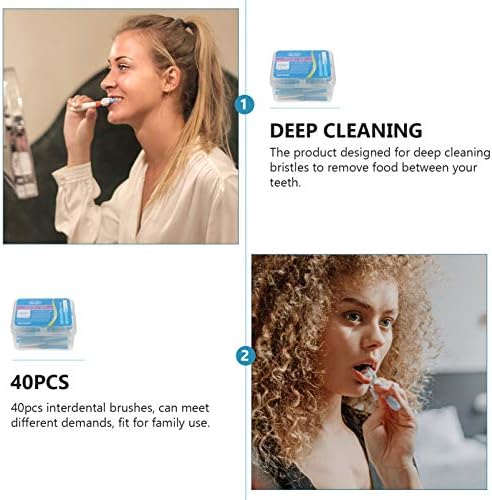 ALREMO XINGHUANG-40 adet İnterdental Seçtikleri Diş Fırçası Seçtikleri Diş İpi İnterdental Temizleyiciler Mavi 1.0