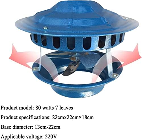 ANSNAL Baca Elektrikli Duman Çıkarıcı, Baca havalandırma fanları Şömine Duman Pompaları çatı kaynaklı Taslak Fan,