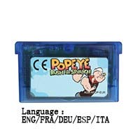 ROMGame 32 Bit El Konsolu video oyunu Kartuş Kart Popeye Acele Ispanak Eng / Fra / Deu / Esp / Ita Dil ab Versiyonu