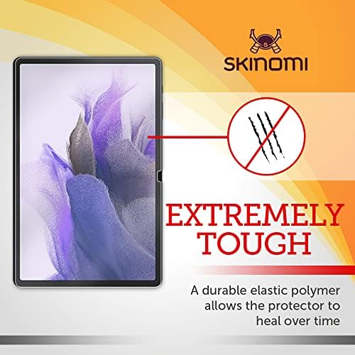 Skinomi Mat Ekran Koruyucu ile Uyumlu Samsung Galaxy Tab S7 FE (Galaxy Tab S7 Artı) Parlama Önleyici Mat Cilt TPU