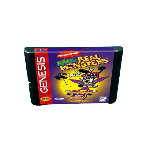 Aditi AAAHH!!! Gerçek Canavarlar - Genesis MegaDrive Konsolu İçin 16 bitlik MD Oyunları Kartuş (Japonya Vaka)
