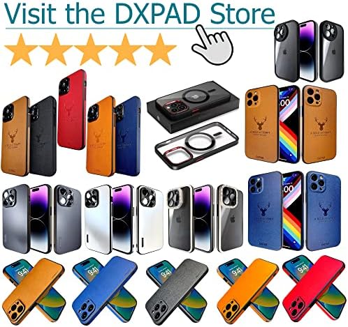 iPhone 14 Pro Max için DXPAD Manyetik İnce Şeffaf Kılıf [Sararmayan] [Askeri Sınıf Koruma] [No. 1 Güçlü Mıknatıslar]
