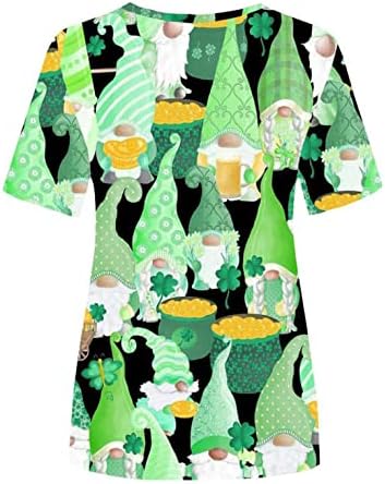 ıLUGU Mutlu Aziz patrick Günü Gömlek Kadınlar için Shamrock Grafik kısa kollu t-shirt Tee Tunik Üstleri giymek Tayt