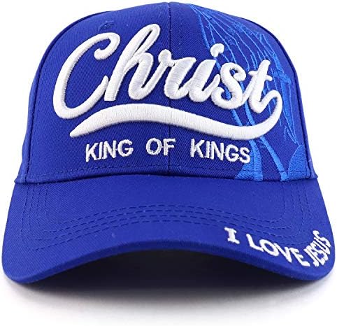 Moda giyim Mağazası 3D Mesih Kral Krallar İşlemeli İsa Hıristiyan yuvarlak şapka