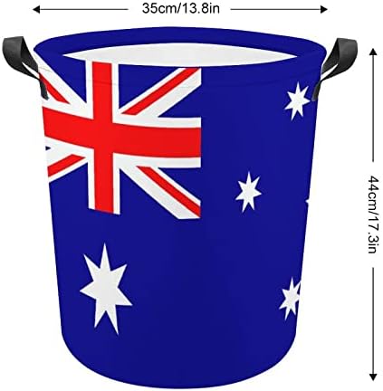 Avustralya Bayrağı çamaşır sepeti Katlanabilir Çamaşır Sepeti çamaşır kutusu saklama çantası Kolları ile
