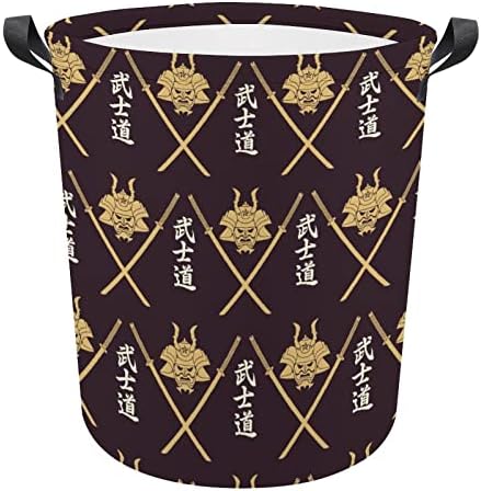 Samurai çamaşır kollu sepet Yuvarlak Katlanabilir çamaşır sepeti Depolama Sepeti Yatak Odası Banyo için
