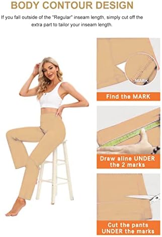 FOPNEW Bootcut Yoga Pantolon Cepler ile Kadınlar için Yüksek Belli egzersiz pantolonları Kadınlar için Bootleg İş