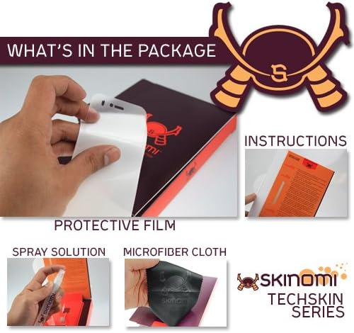 Skinomi Tam Vücut Cilt Koruyucu ile Uyumlu Garmin Fenix 3 (Ekran Koruyucu + arka kapak) TechSkin Tam Kapsama Net HD