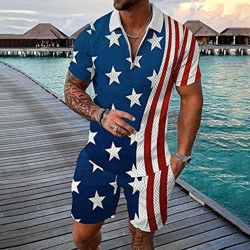 Bmısegm Yaz erkek Gömlek Mens Bağımsızlık Günü Fag Bahar ve Yaz Moda Eğlence Sahil Plaj Tatil 3D Kıyafet