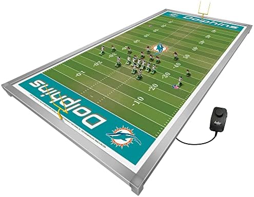 Tudor Oyunları Miami Dolphins NFL Ultimate Elektrikli Futbol Takımı-Şap Çerçevesi, 48 x 24 Saha