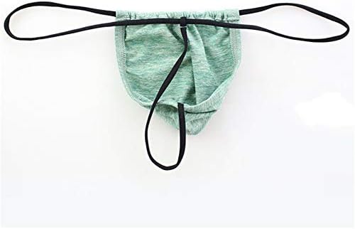 Andongnywell erkek Thongs İç Çamaşırı Etiketsiz İç Çamaşırı Bikini İç Çamaşırı Alçak T-Geri Külot 3 Paket İç Çamaşırı