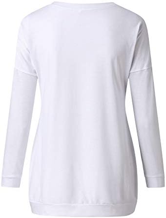 Cadılar Bayramı Üst T - Shirt Uzun Kollu Çizgili Gömlek Kazak Bluz Tops Uzun Kollu Ekip Boyun Bluz Tunik Üst