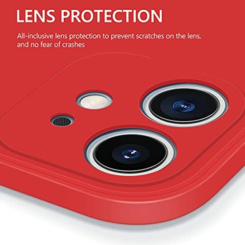 ZYX Kırmızı iPhone 11 Kılıf-Darbeye Dayanıklı Slim Fit Silikon TPU Yumuşak Kauçuk Kapak Koruyucu kırmızı Tampon iPhone