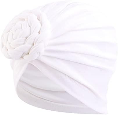 Düğümlü Headwraps Kadınlar için, kadın islami türban Şapka Kanser Kemo Kap Saç Bonesi başörtüsü Wrap Kapak