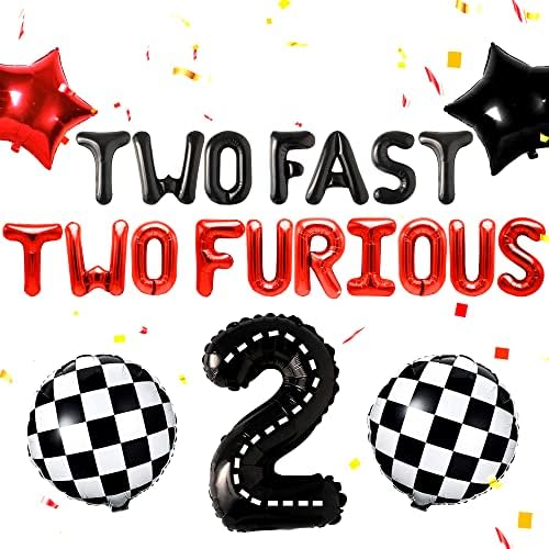 JeVenis İki Hızlı iki Öfkeli Doğum Günü Süslemeleri İki Hızlı iki Öfkeli Zemin Yarış Arabası İki Hızlı Parti Malzemeleri