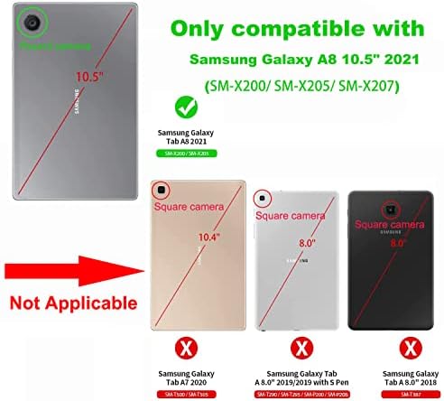 FANRTE SlimShell Kılıf Samsung Galaxy Tab için A8 10.5 2022 (SM-X200/SM-X205), süper İnce Hafif Manyetik Standı Kapak