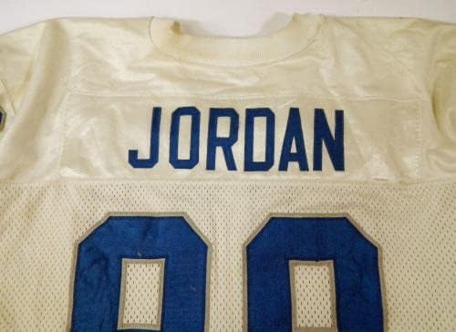 1997 Detroit Aslanları Richard Jordan 99 Oyun Kullanılmış Beyaz Forma 50 DP31362-İmzasız NFL Oyun Kullanılmış Formalar