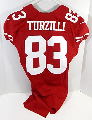 2012 San Francisco 49ers Andrew Turzilli 83 Kırmızı Forma Verilen Oyun 42 DP26478 - İmzasız NFL Oyunu Kullanılmış