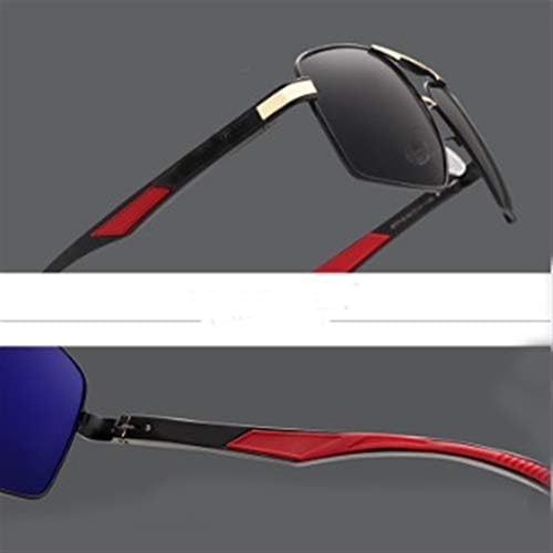 Alüminyum erkek Güneş Gözlüğü Polarize Lens Marka Tasarım Gözlük Bacak Güneş Gözlüğü Kaplı Ayna Gözlük (Lensler Renk: