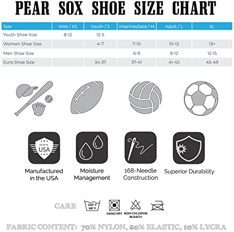 PEAR SOX Çizgili OTC Beyzbol, Softbol, Futbol Çorapları (B) Gök Mavisi, Beyaz, Siyah
