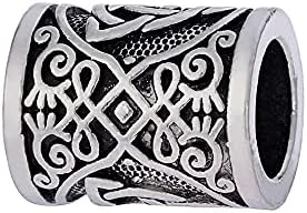 Yahpetes Saç Sakal Boncuk Celtics Knot Triquetra Viking Boncuk 0.59X 0.47 Viking Rune Beards Şerit İskandinav Yüzükler