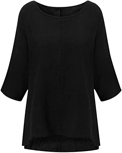 Charella Bluz T Shirt Bayanlar için Sonbahar Yaz 3/4 Kollu 2023 Giyim Moda Ekip Boyun Capri Mütevazı T Shirt XE XE