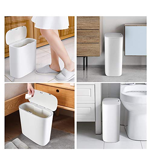 ZHAOLEI Akıllı sensörlü çöp kovası Can Elektronik Otomatik Ev Banyo Tuvalet Su Geçirmez Dar Dikiş Sensörü Kutusu (Renk: