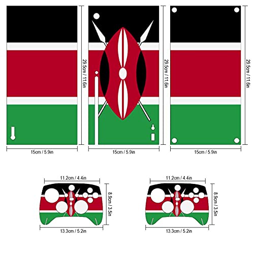 Kenya bayrağı Xbox SeriesX Konsolu Ve Denetleyici Skins Vinil Cilt çıkartma Kapak Ambalaj (Xbox seriesX)