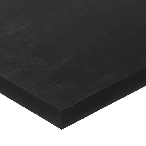 SBR Kauçuk Rulo, Siyah, Akrilik Yapıştırıcı, 60A, 1/4 inç Kalınlığında x 36 inç Genişliğinde x 50 ft. Uzun