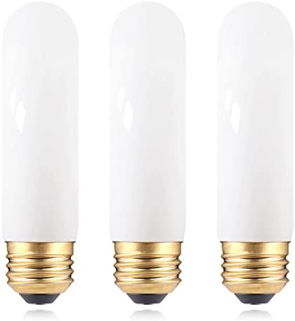 40W Eşdeğer Sütlü T10 LED Ampul, Derin Buzlu Kısılabilir T30 Görünmez Filament Edison Ampul, Yumuşak Sıcak 2700K,