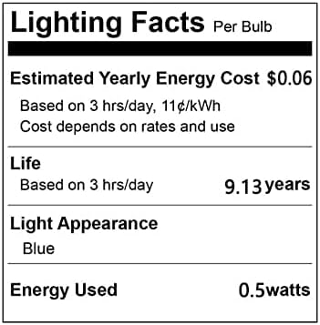 Lxcom aydınlatma mavi G40 LED yedek Küre ampul 0.5 W dize ampuller benzersiz Filament ampul E12 şamdan Bankası yuvarlak