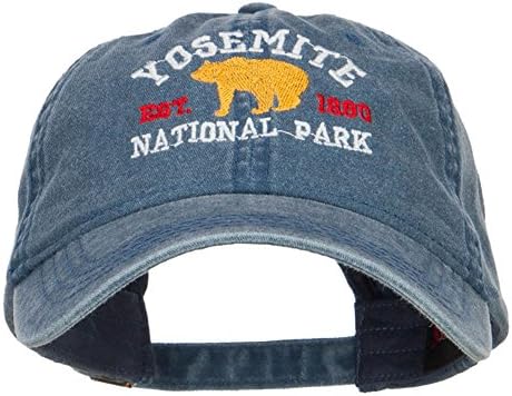 Yosemite Milli Parkı İşlemeli Yıkanmış Şapka