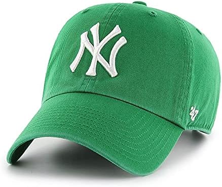 '47 New York Yankees Baba Şapkasını Temizle Beyzbol Şapkası-Kelly Green, Tek Beden