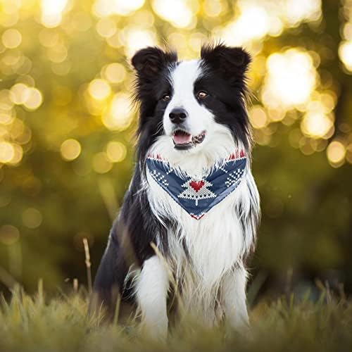 Ayarlanabilir Köpek Bandanalar 2 Parça, noel Kutusu Yumuşak Fular için Pet Günlük Giyim, Saçmalamak Önlükler Fular