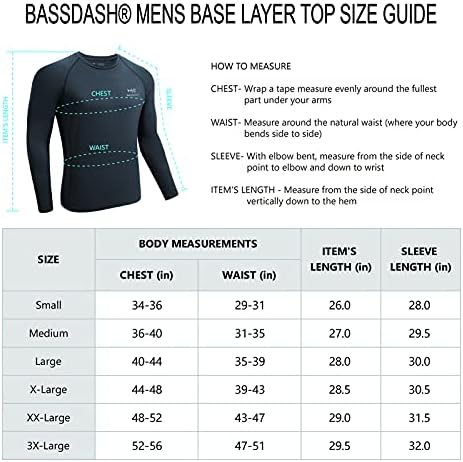 BASSDASH erkek hafif termal taban katmanı gömlek iç çamaşırı üst sıcak Ultra yumuşak hızlı kuru