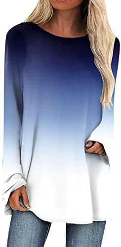 Bayan Bahar Kazak V Boyun Tişörtü Grafik Renk Blok Hayvan Baskı Kadınlar için Uzun Kollu Tee Bluz Tops